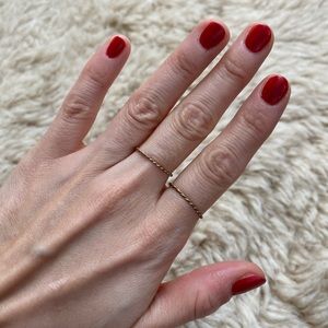 Double gold plated twisted rings size 6